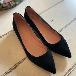 Black Suede Flats from J crew size 10